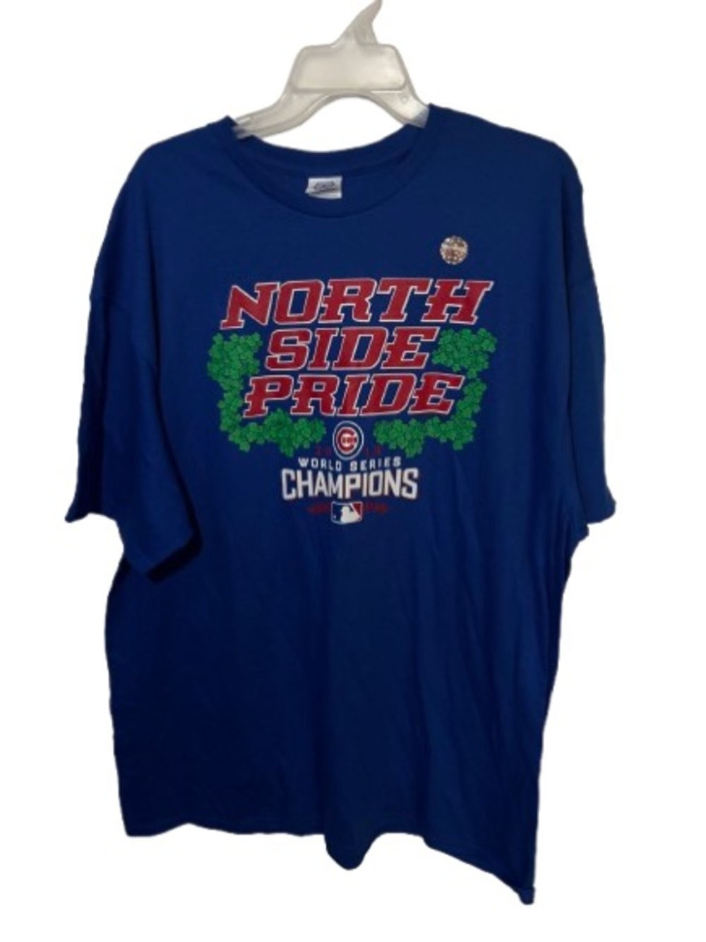 Delta Blue "North Side Pride" Short Sleeve Tee with Red & Green Graphics